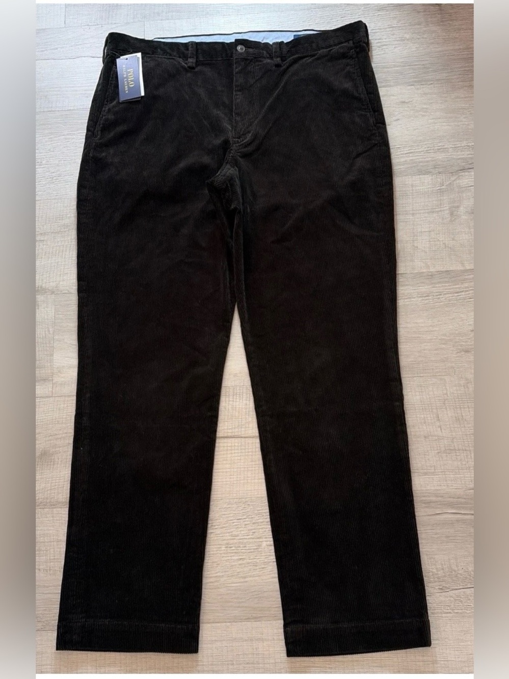 NWT POLO Ralph Lauren Bradford Stretch Straight Fit Corduroy Pants 38 X 32 BROWN